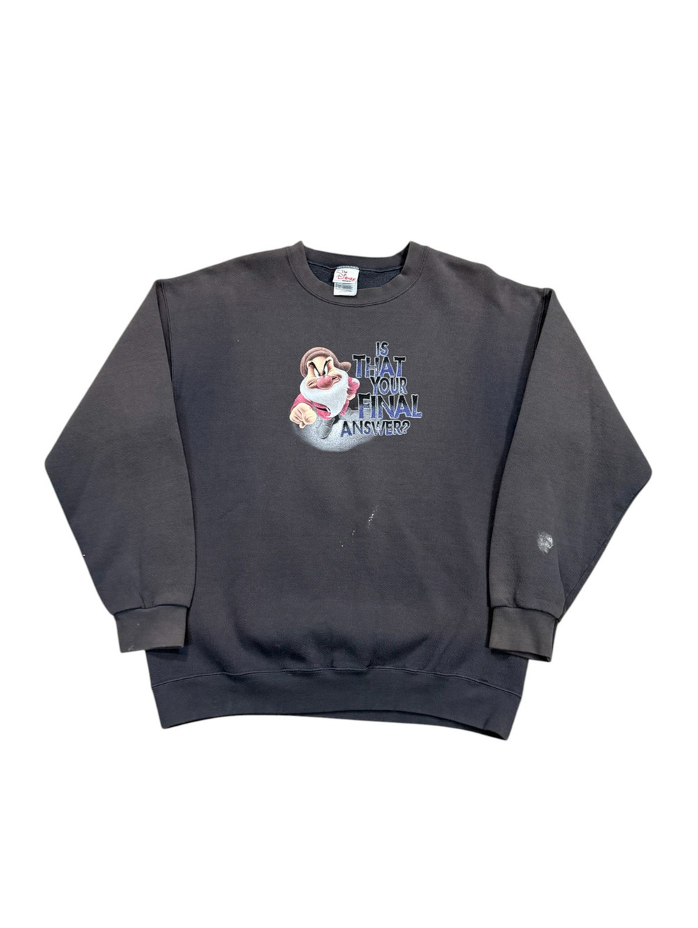 Vintage Disney Dwarfs Graphic Faded Sweatshirt Size Large